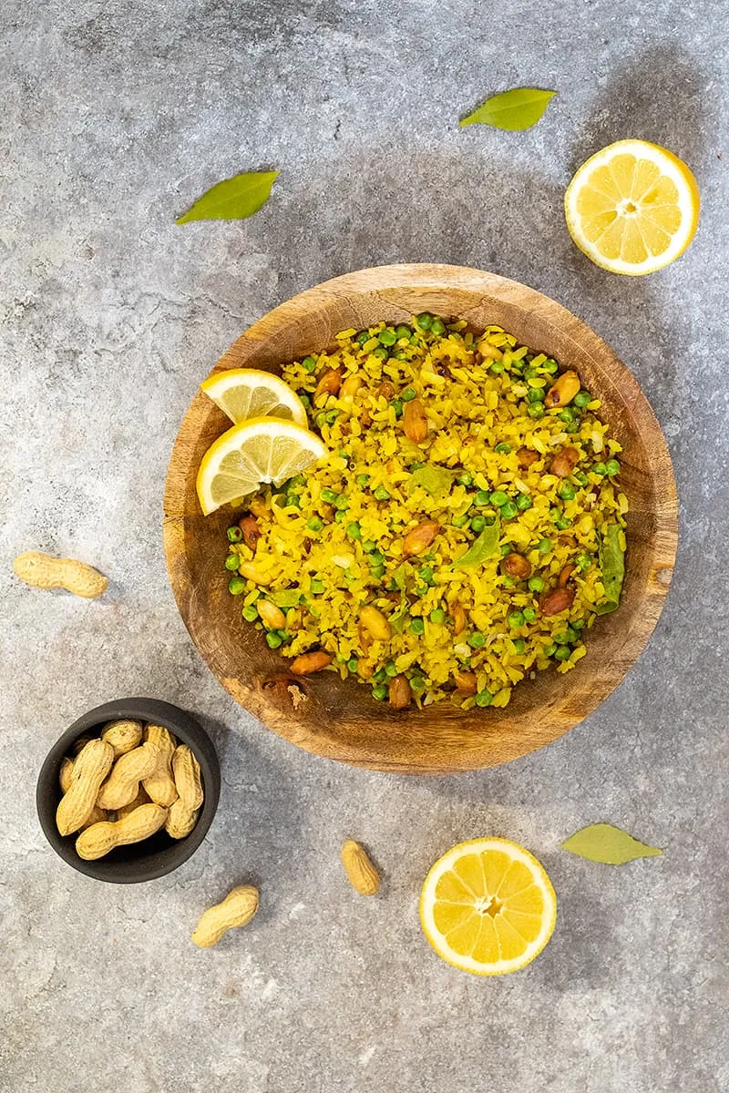 Kanda poha (Indiase rijstvlokken)