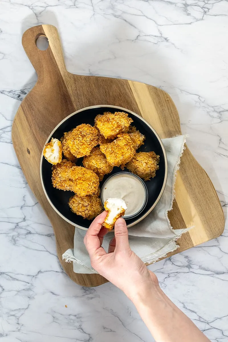 Krokante bloemkool nuggets