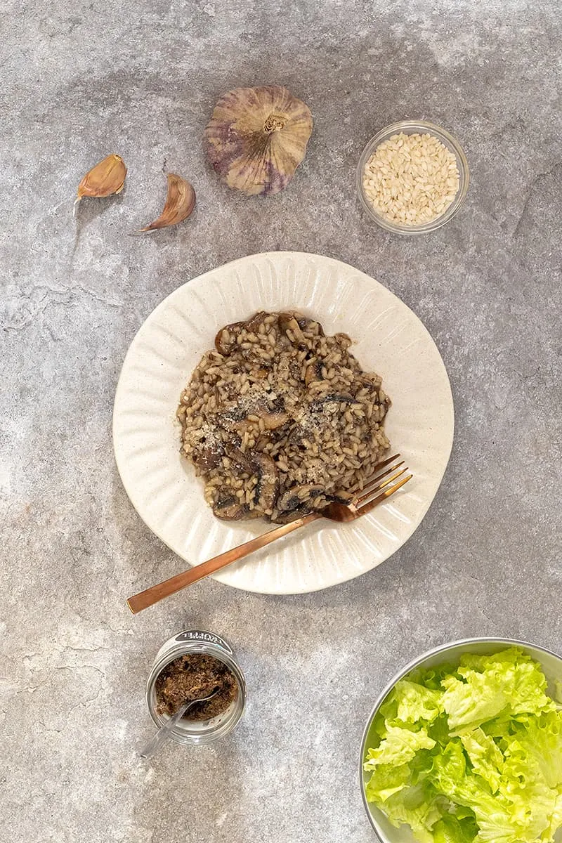 Risotto met champignons en truffel
