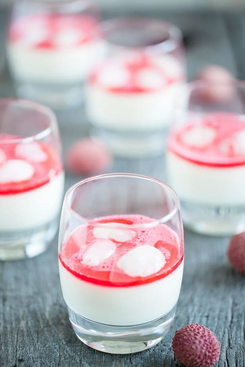 Lychee panna cotta