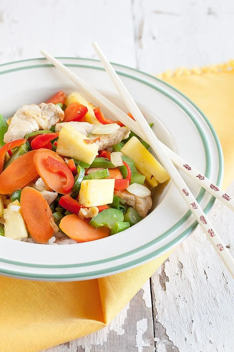 Zoetzuur varkensvlees met ananas
