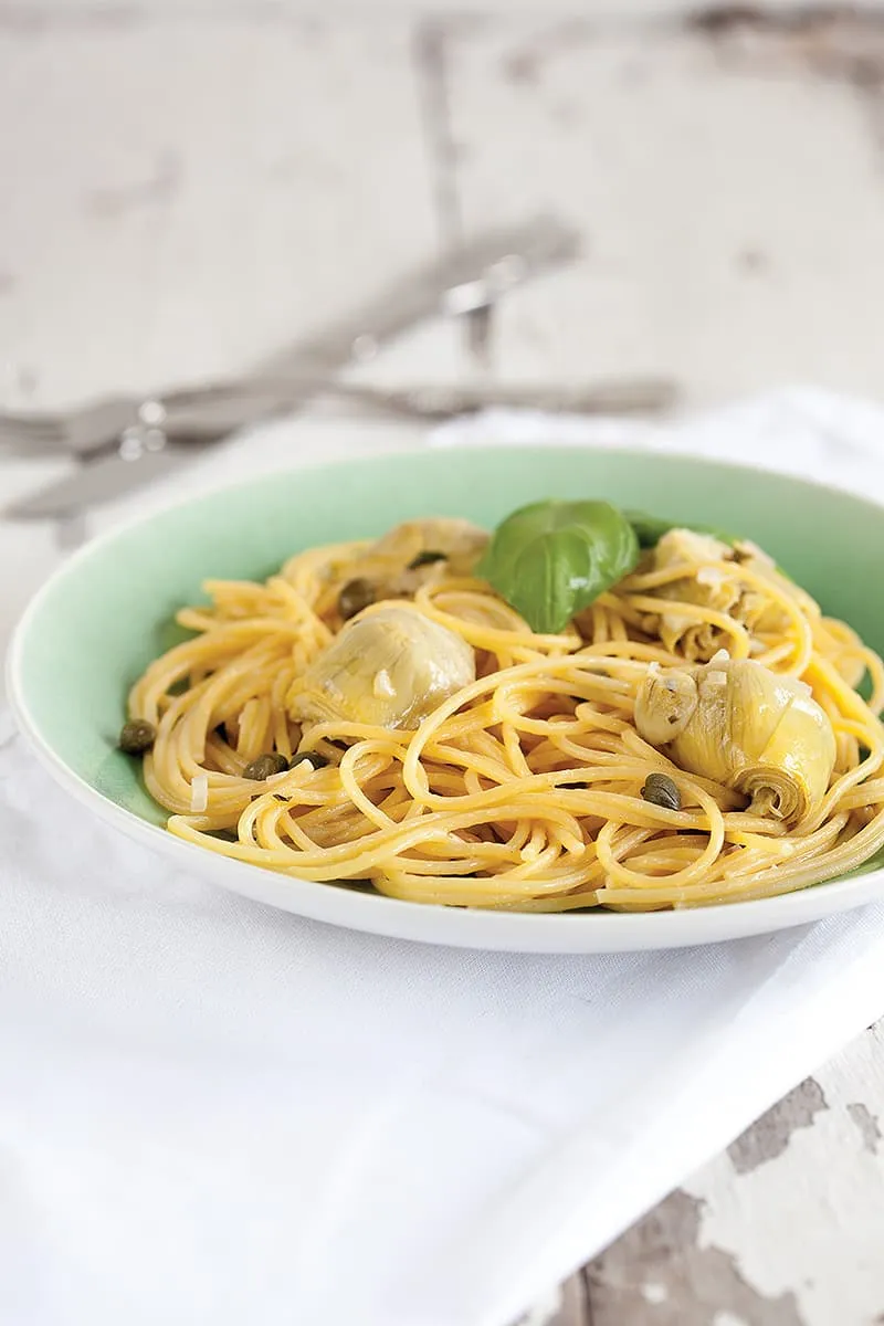 Pasta met artisjok en citroen-botersaus