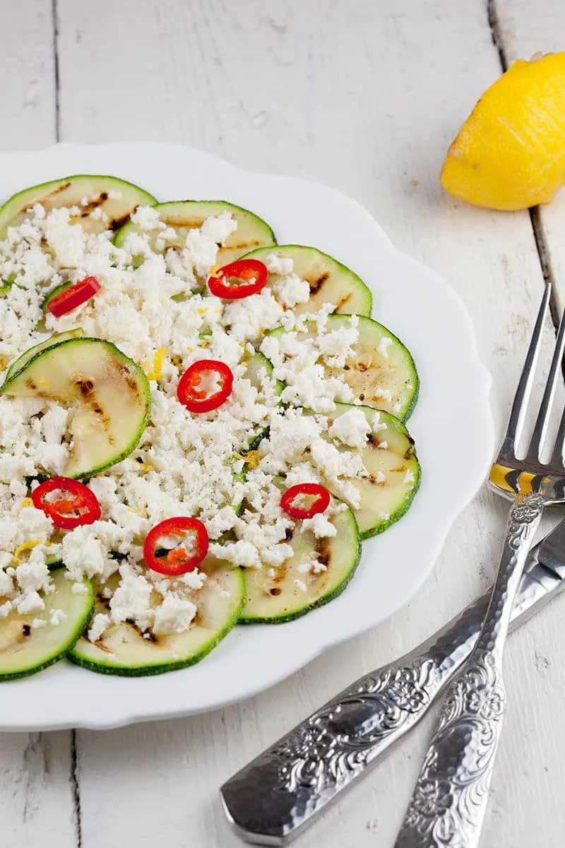 Courgette salade met feta