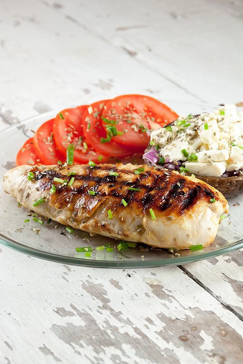 Kalkoenfilet met gevulde champignon