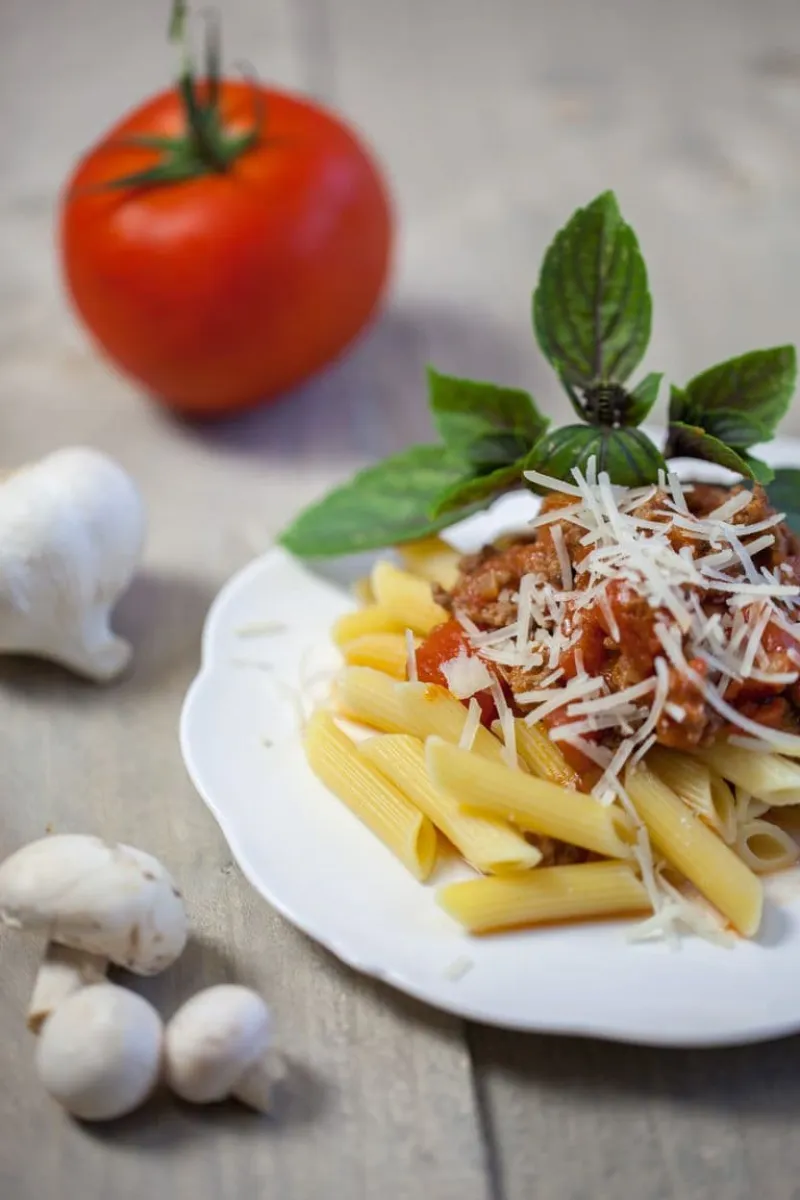 Pasta penne met bolognesesaus
