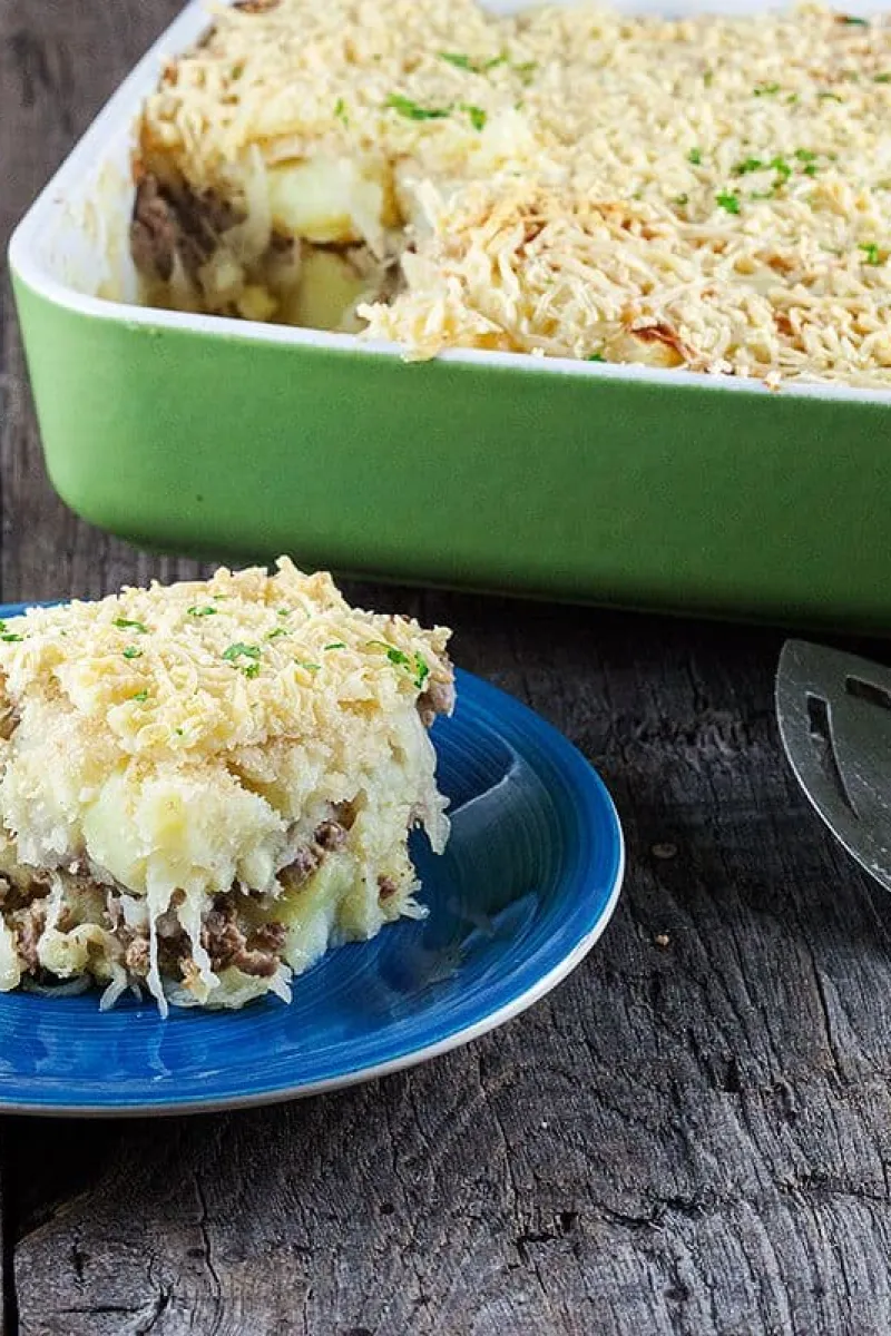 Zuurkoolstamppot ovenschotel