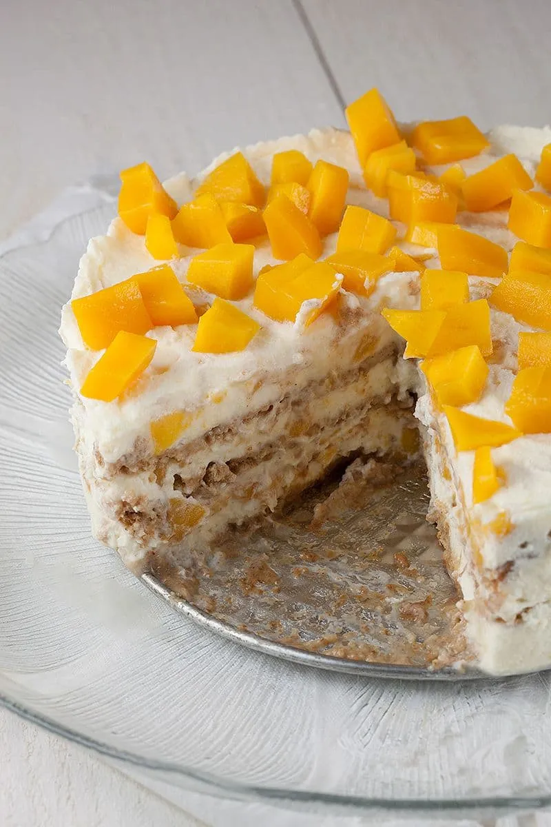 Makkelijke no bake mangotaart
