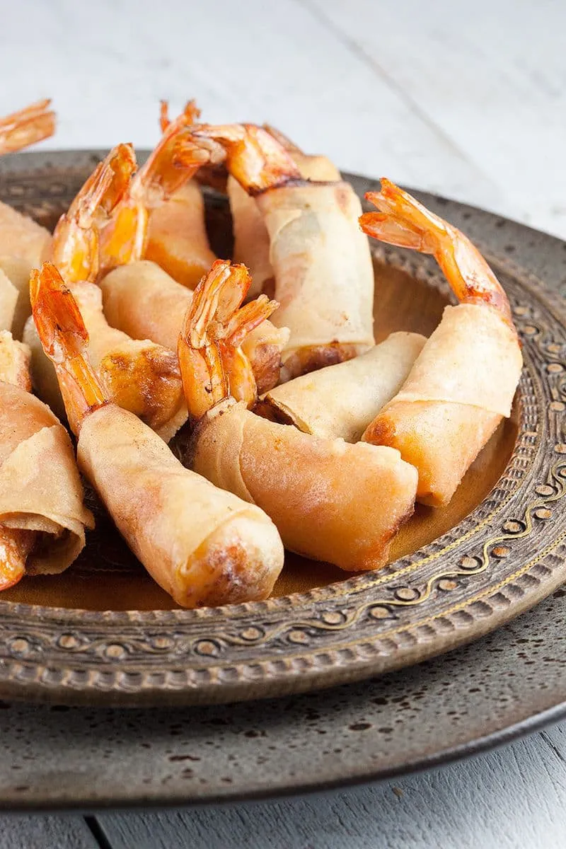 Pikante garnalen in een knapperig jasje