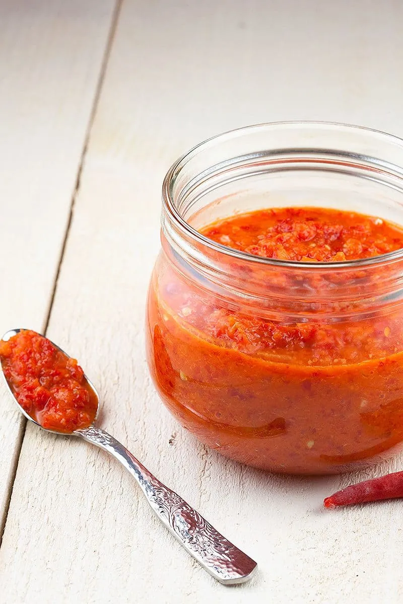 Scotch bonnet peper sambal