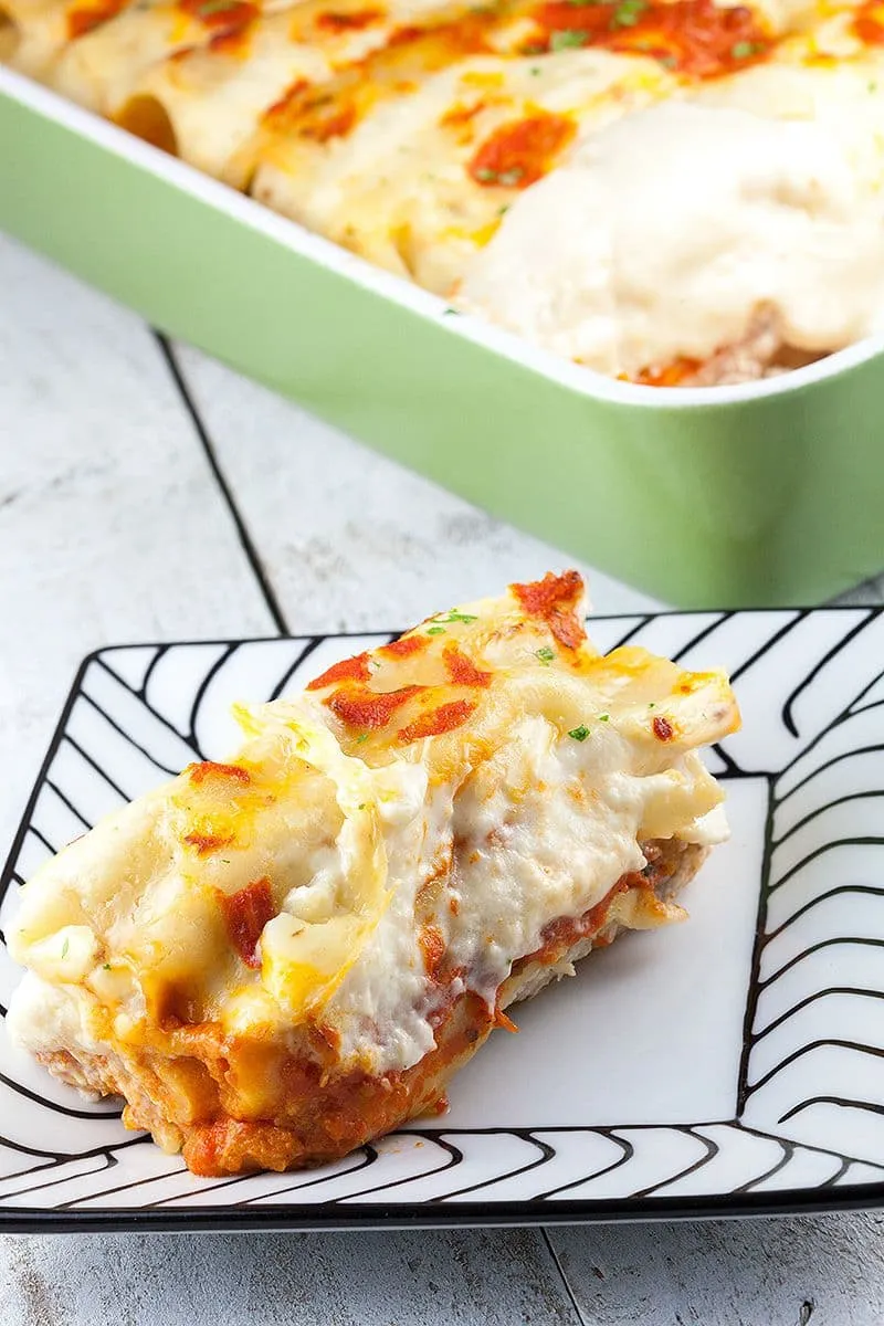 Cannelloni met kippendijen