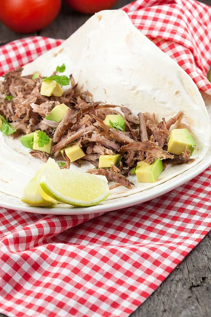 Mexicaans varkensvlees carnitas uit de slowcooker