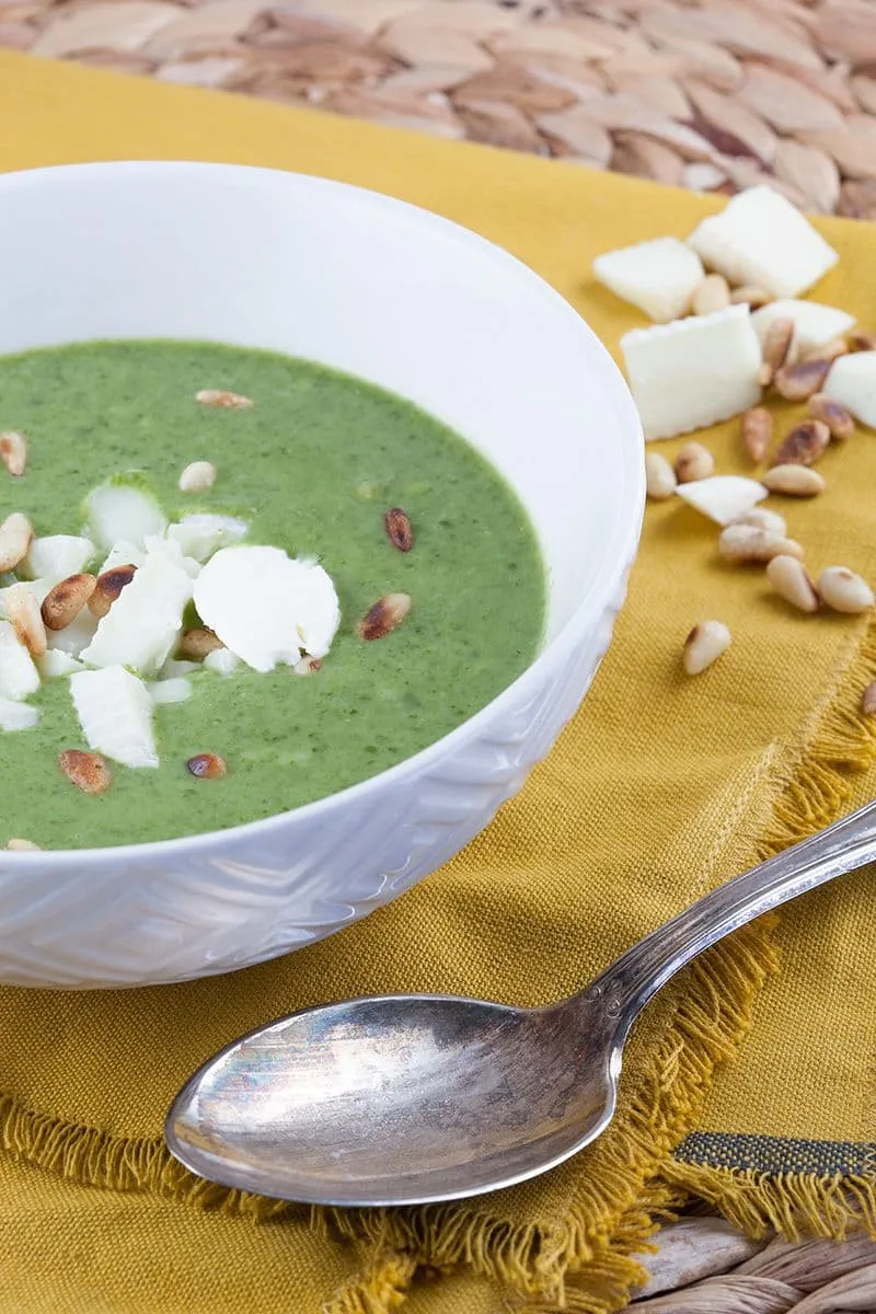 Romige spinaziesoep