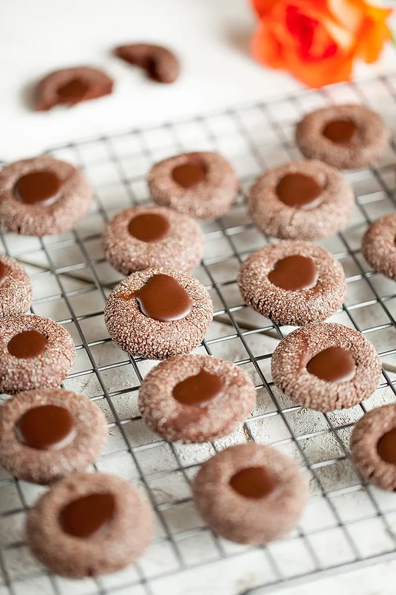 Chocolade thumbprint koekjes