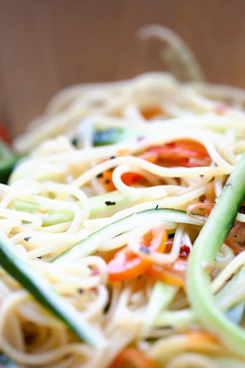 Pastasalade met komkommer