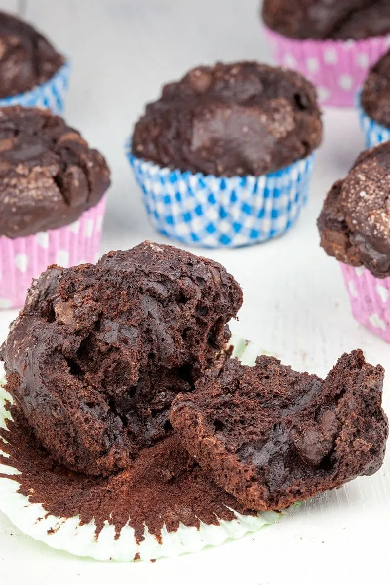 Pure chocolade muffins