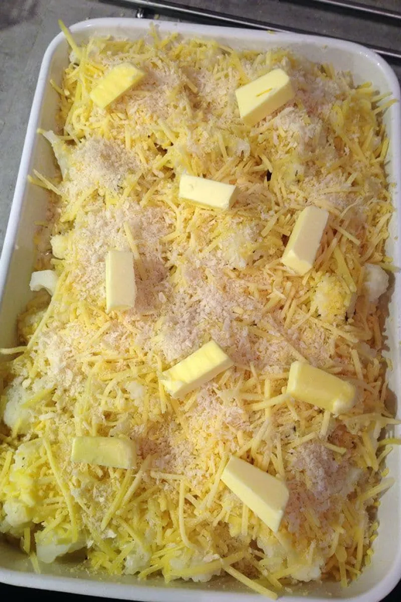 Aardappel-bloemkool gratin ovenschotel