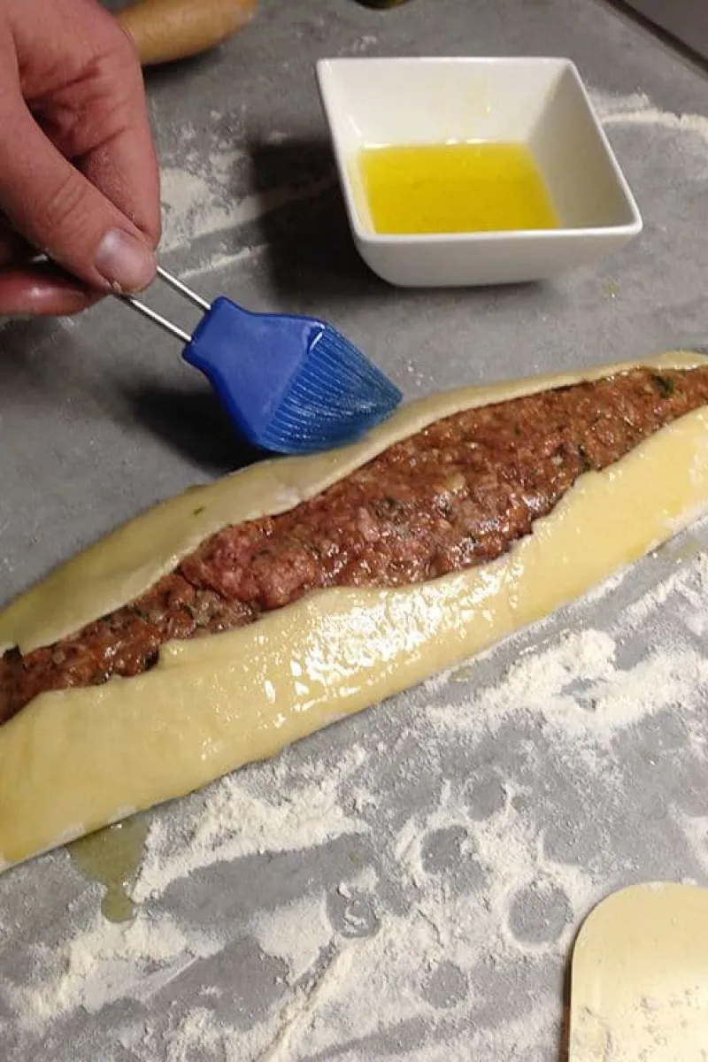 Dichtgevouwen Turkse pide