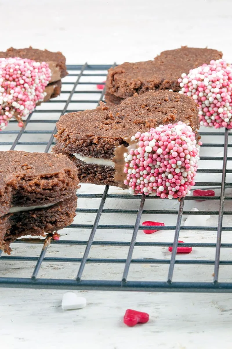 Valentijnskoekjes met chocolade