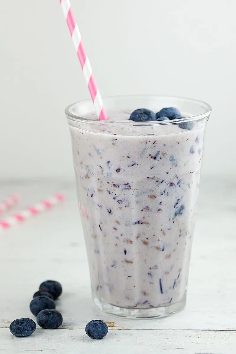 Blauwe bessen smoothie