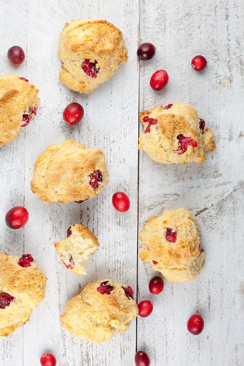 Scones met cranberries en grapefruit