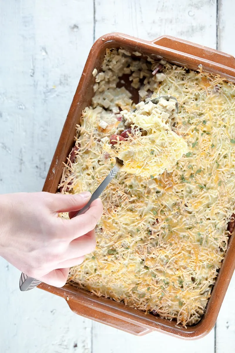 Pasta ovenschotel met chorizo