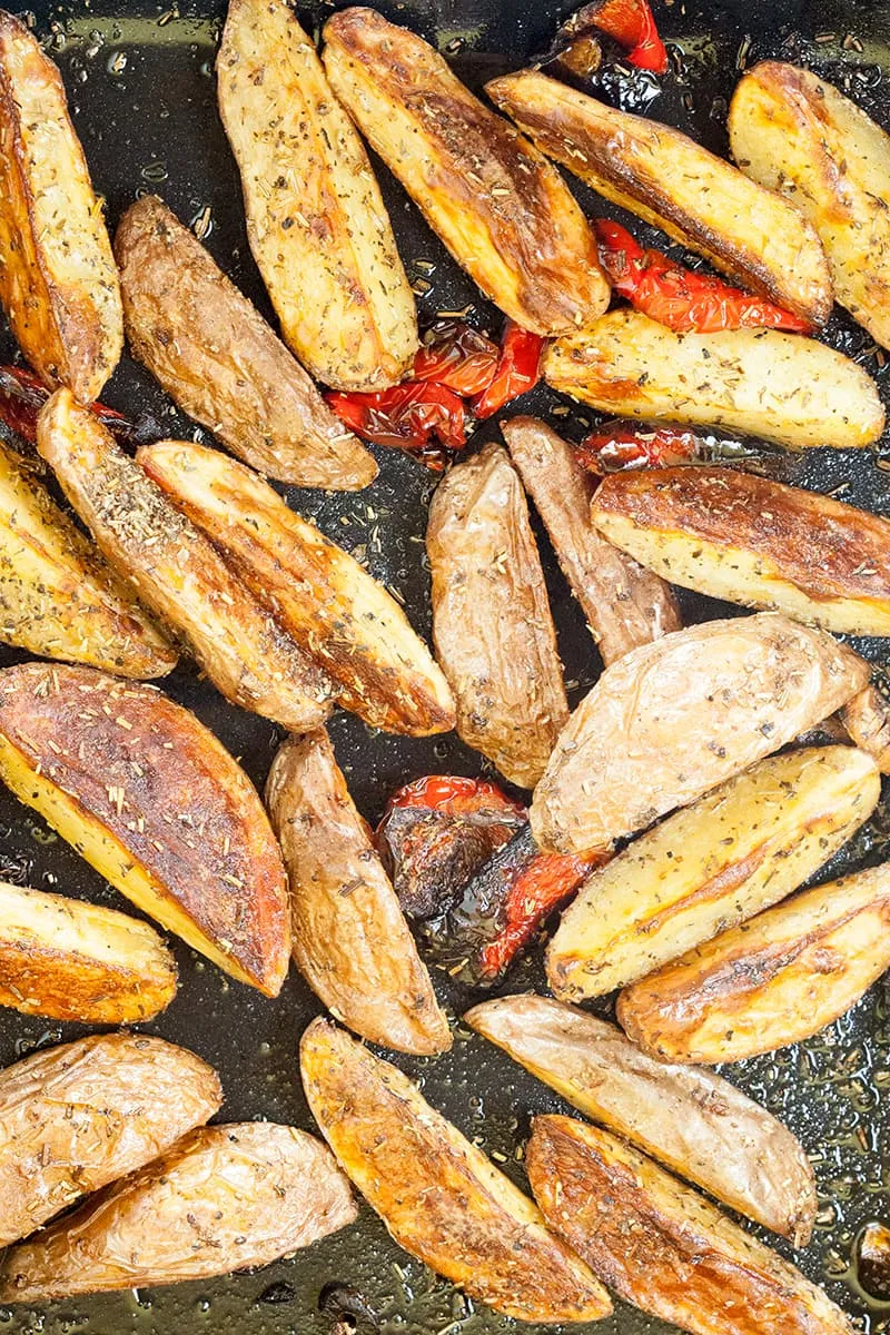 Makkelijke geroosterde rode aardappels met paprika