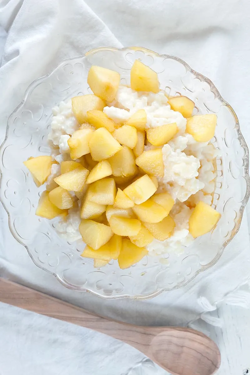 Makkelijke rijstpudding met appel