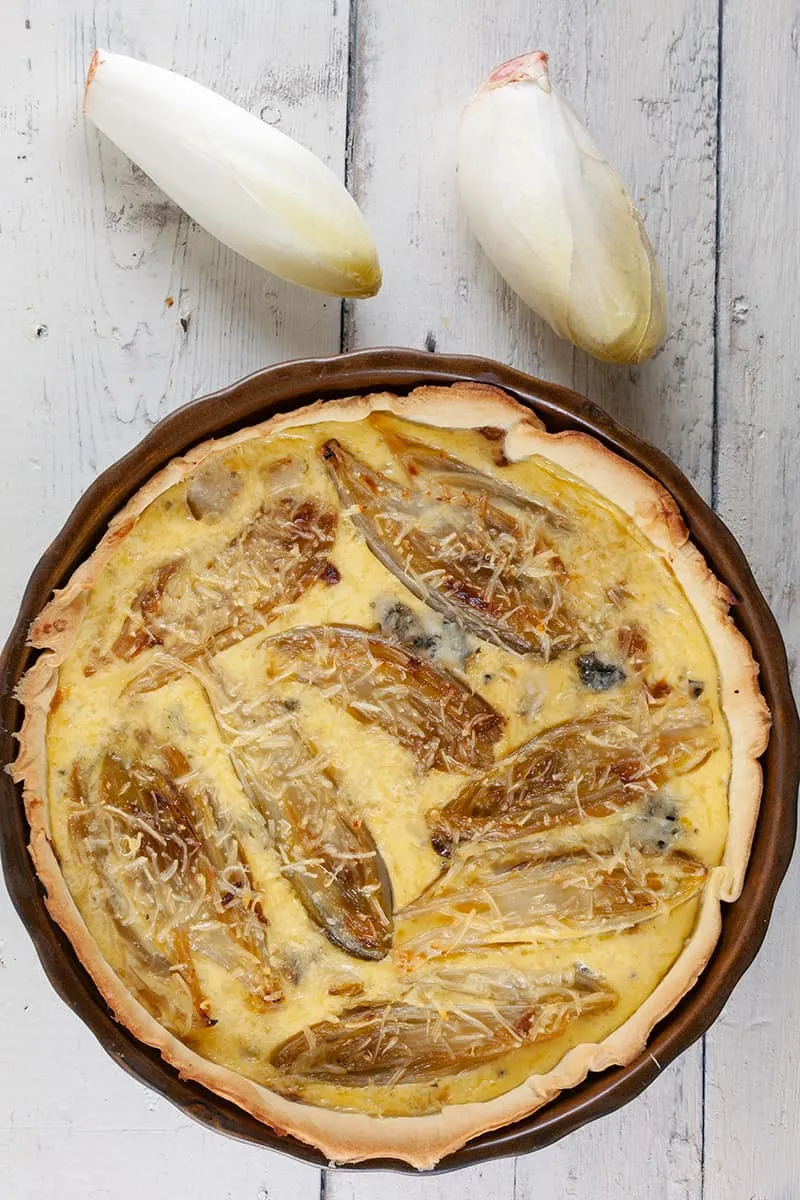Quiche met witlof en blauwe kaas