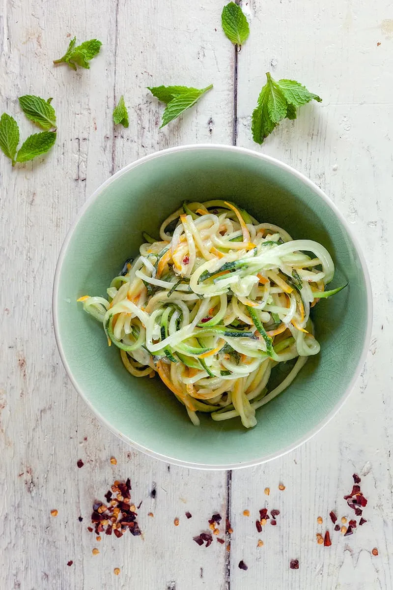 Courgettesalade met yoghurt