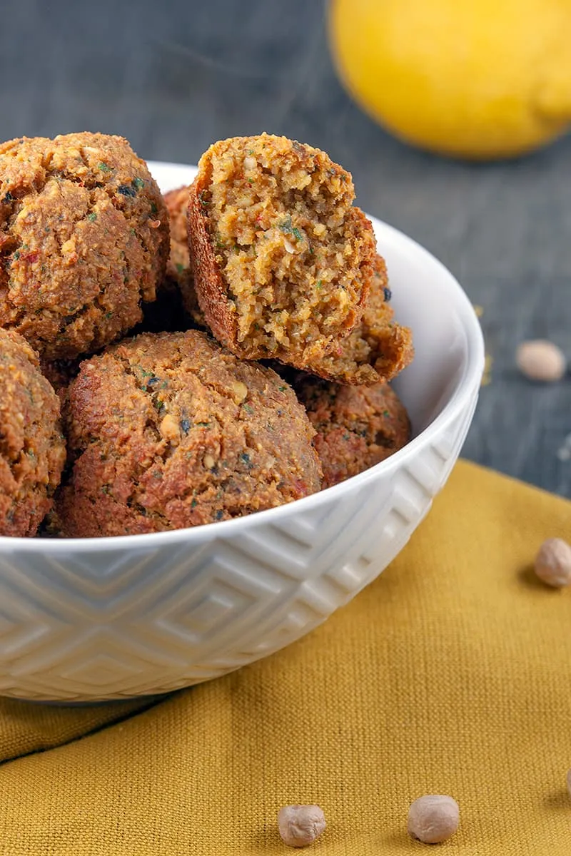Gegrilde paprika falafel uit de oven