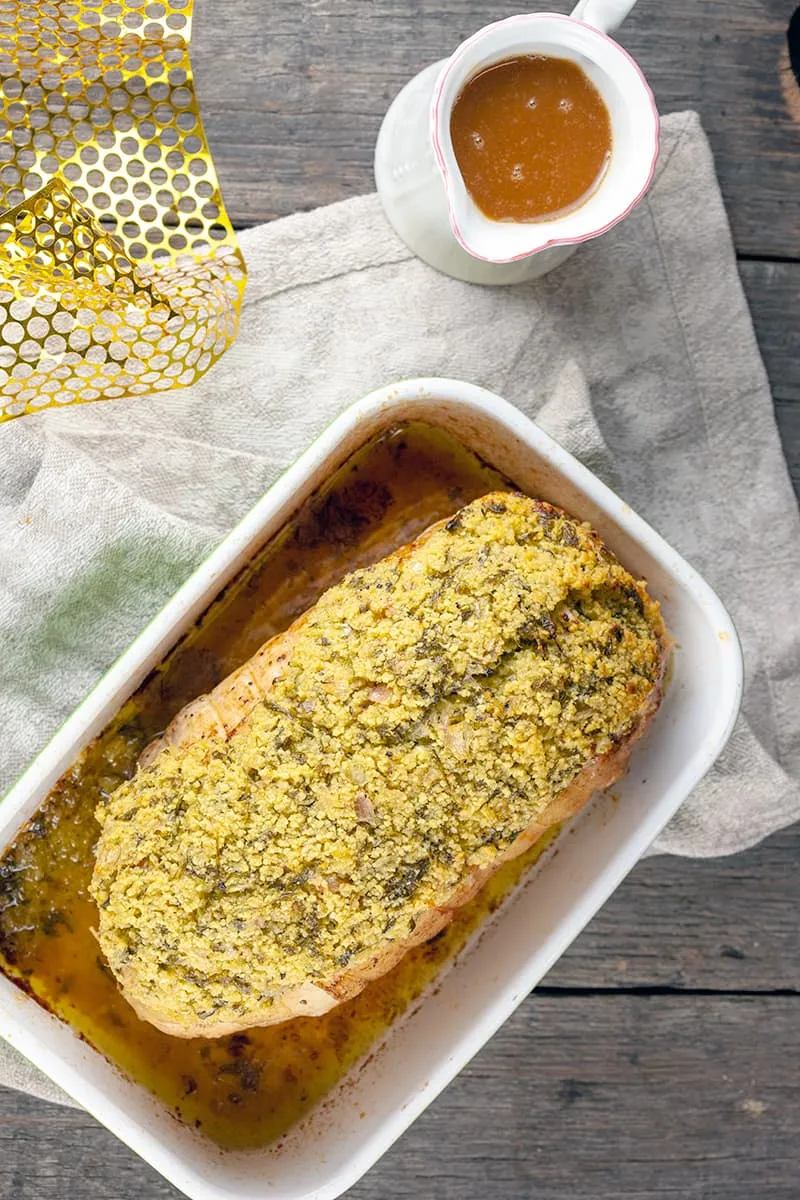 Kalkoengebraad met citroen-kruidenkorst