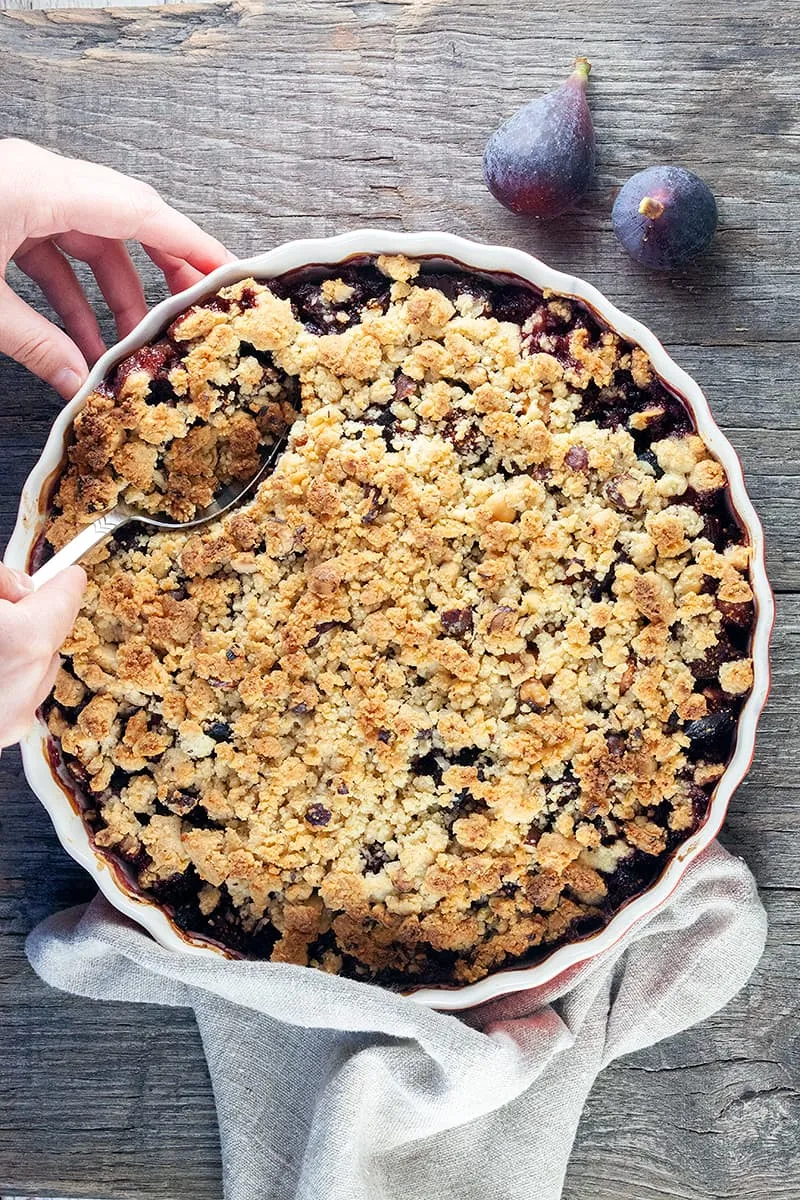 Vijgen en appel crumble
