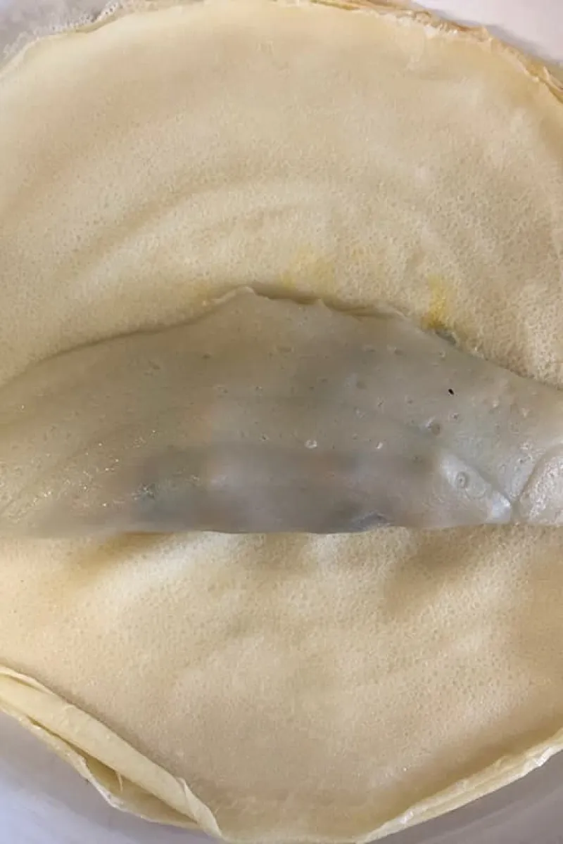 Loempia vouwen stap 1