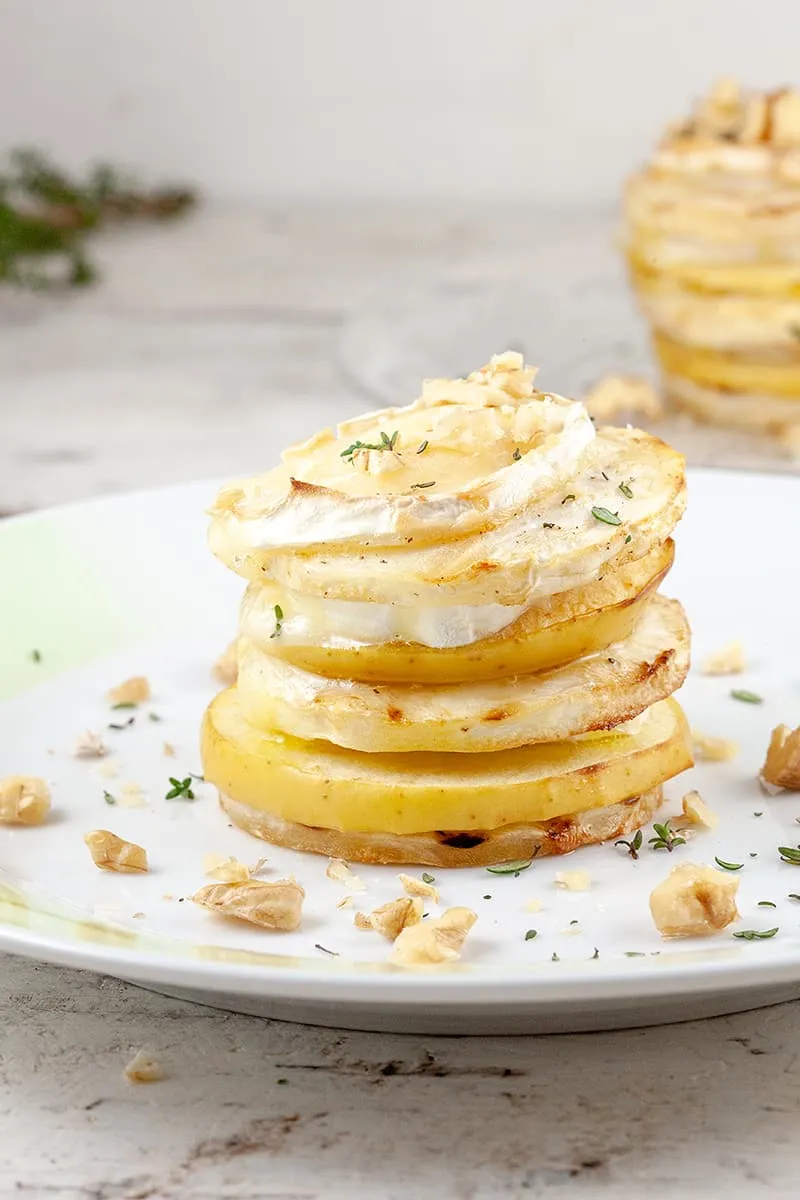 Torentje van knolselderij en geitenkaas