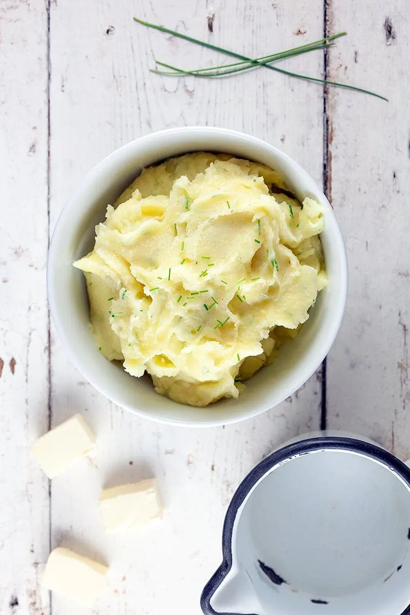 Aardappelpuree met bieslook