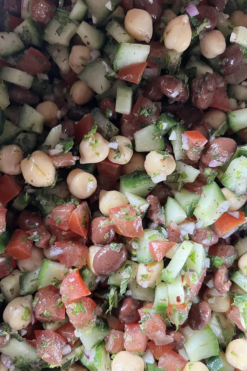 Balela salade detail