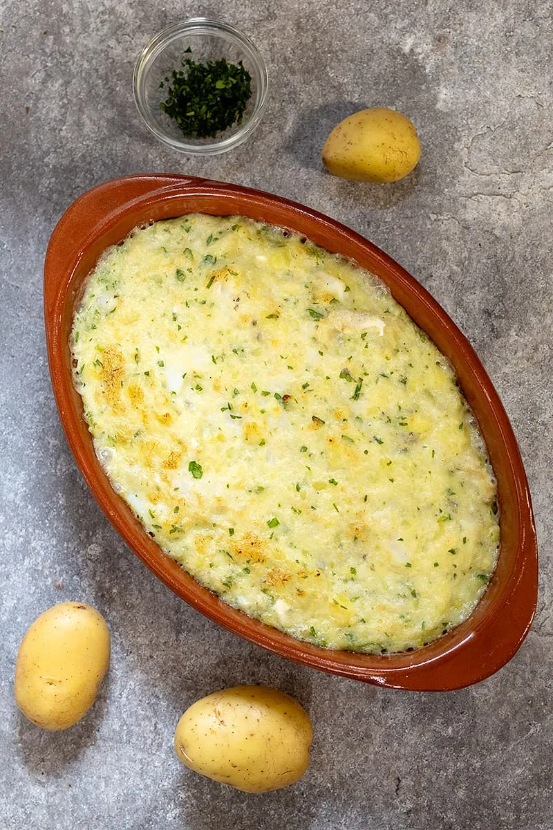 Brandade de morue - romige puree met kabeljauw en olijfolie