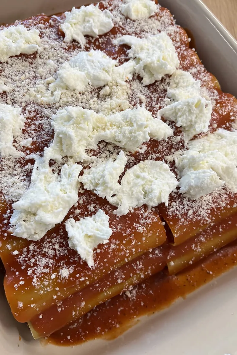 Cannelloni voorbereiding