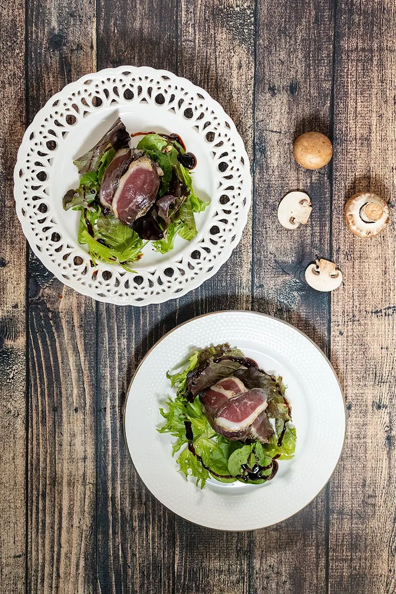 Gerookte eendenborst bonbons