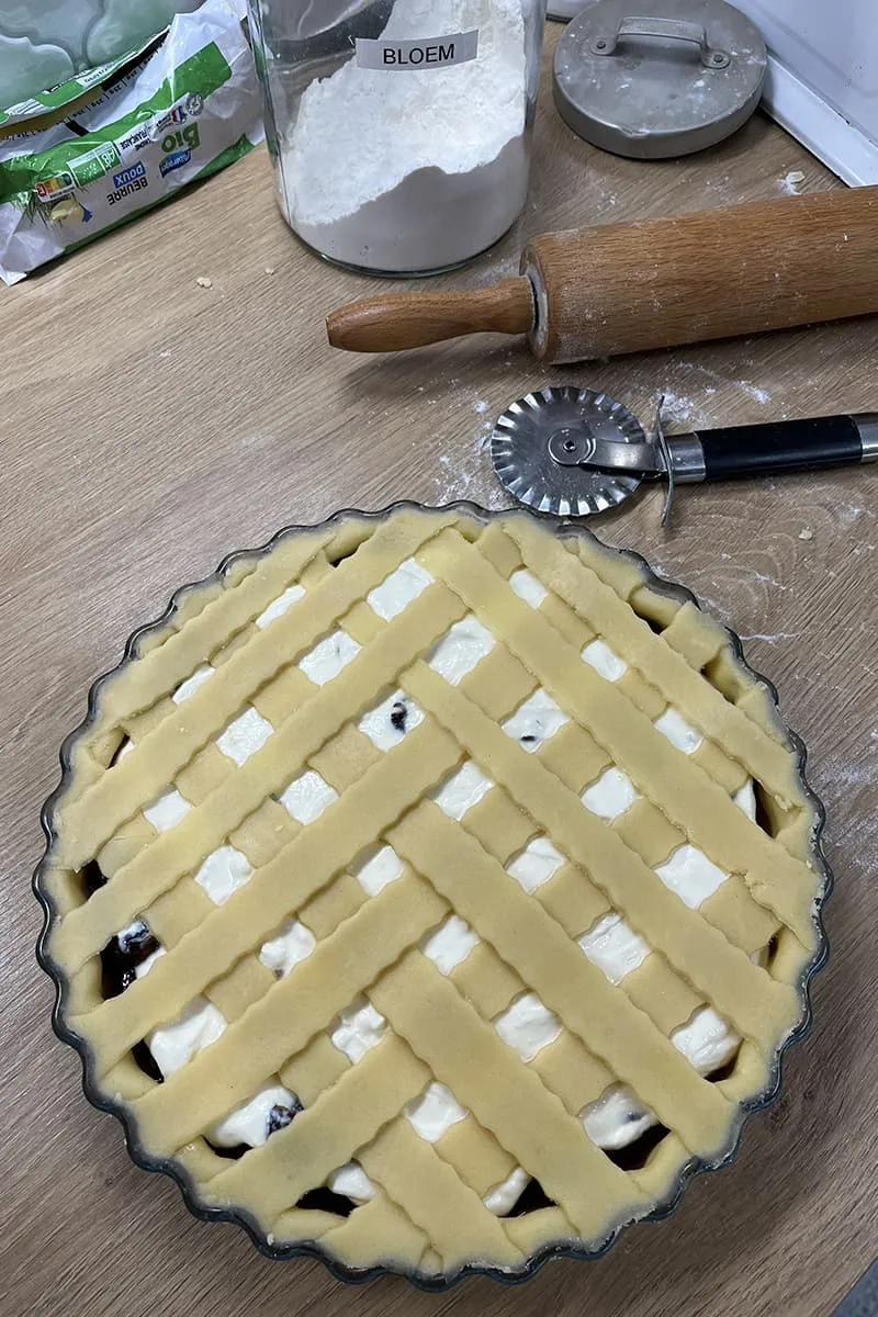 Kersentaart met ricotta - Een Italiaanse ricottataart voorbereiding - stap 3