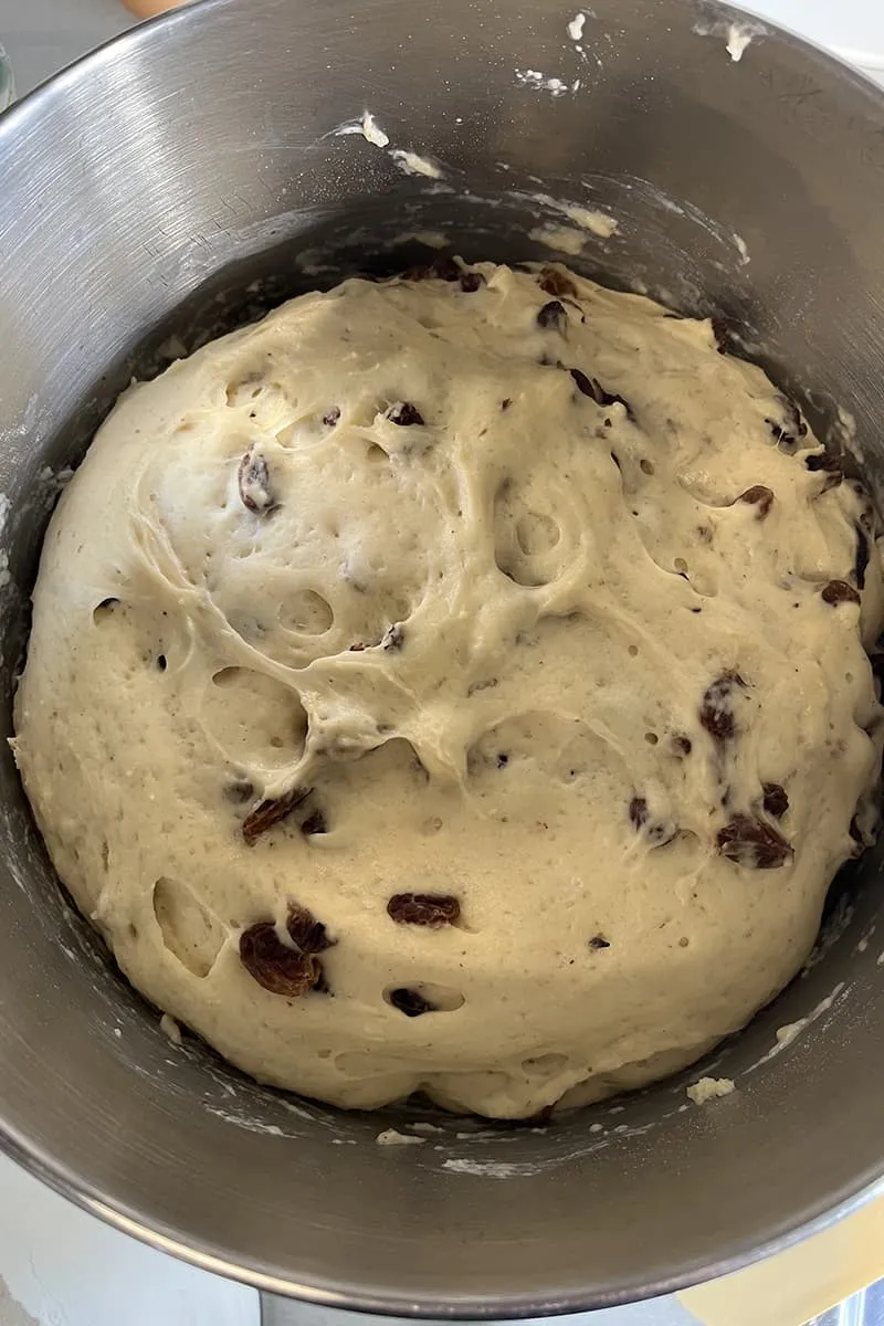 Krentenbrood bakken recept voorbereiding - stap 1