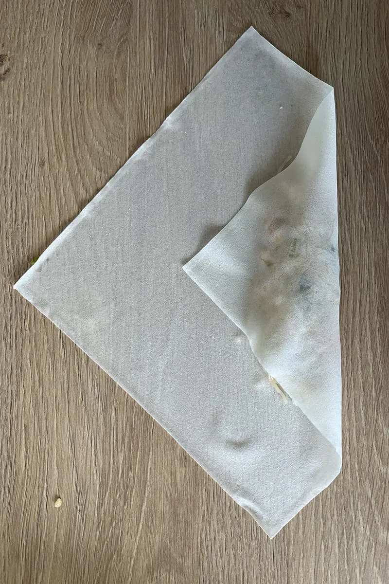 Loempia vouwen - stap 1