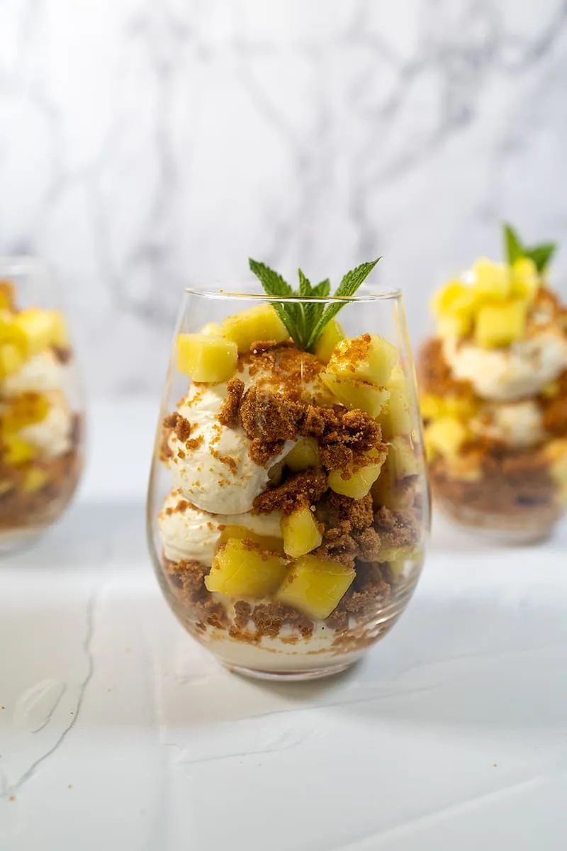 Mango cheesecake in een glaasje