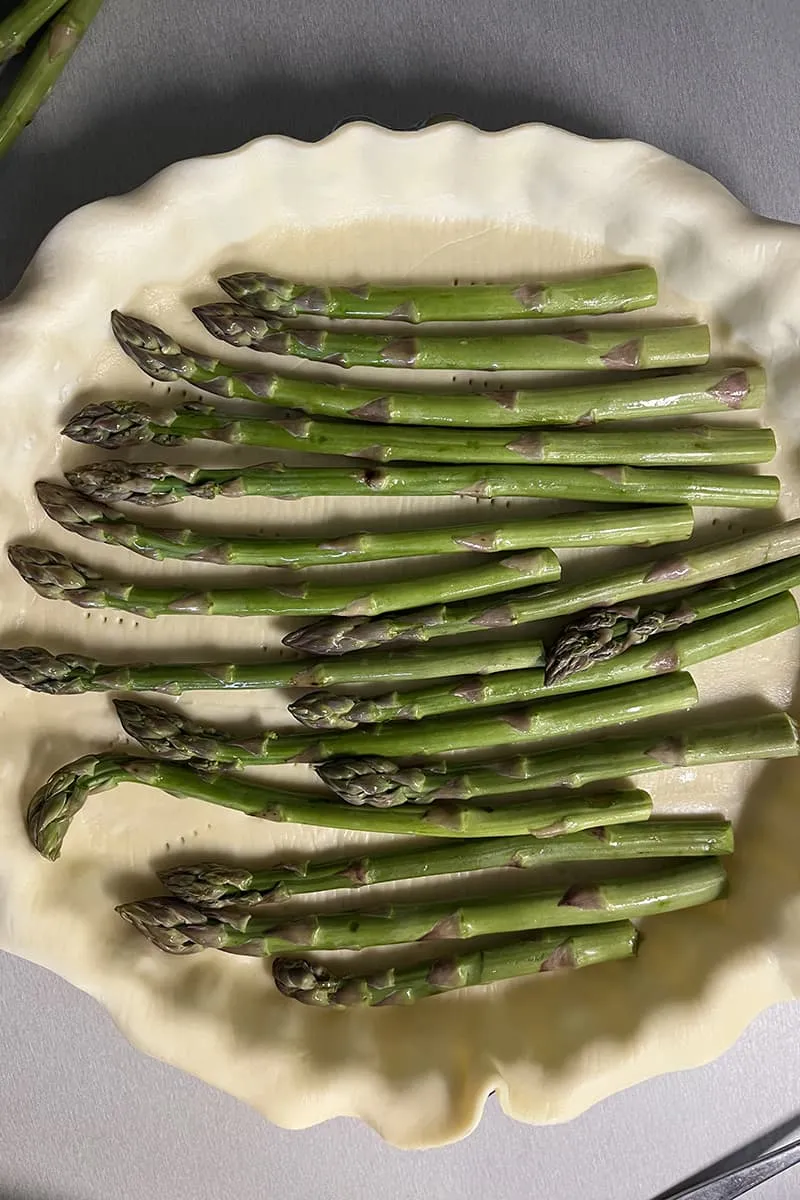 Quiche met groene asperges - stap 1