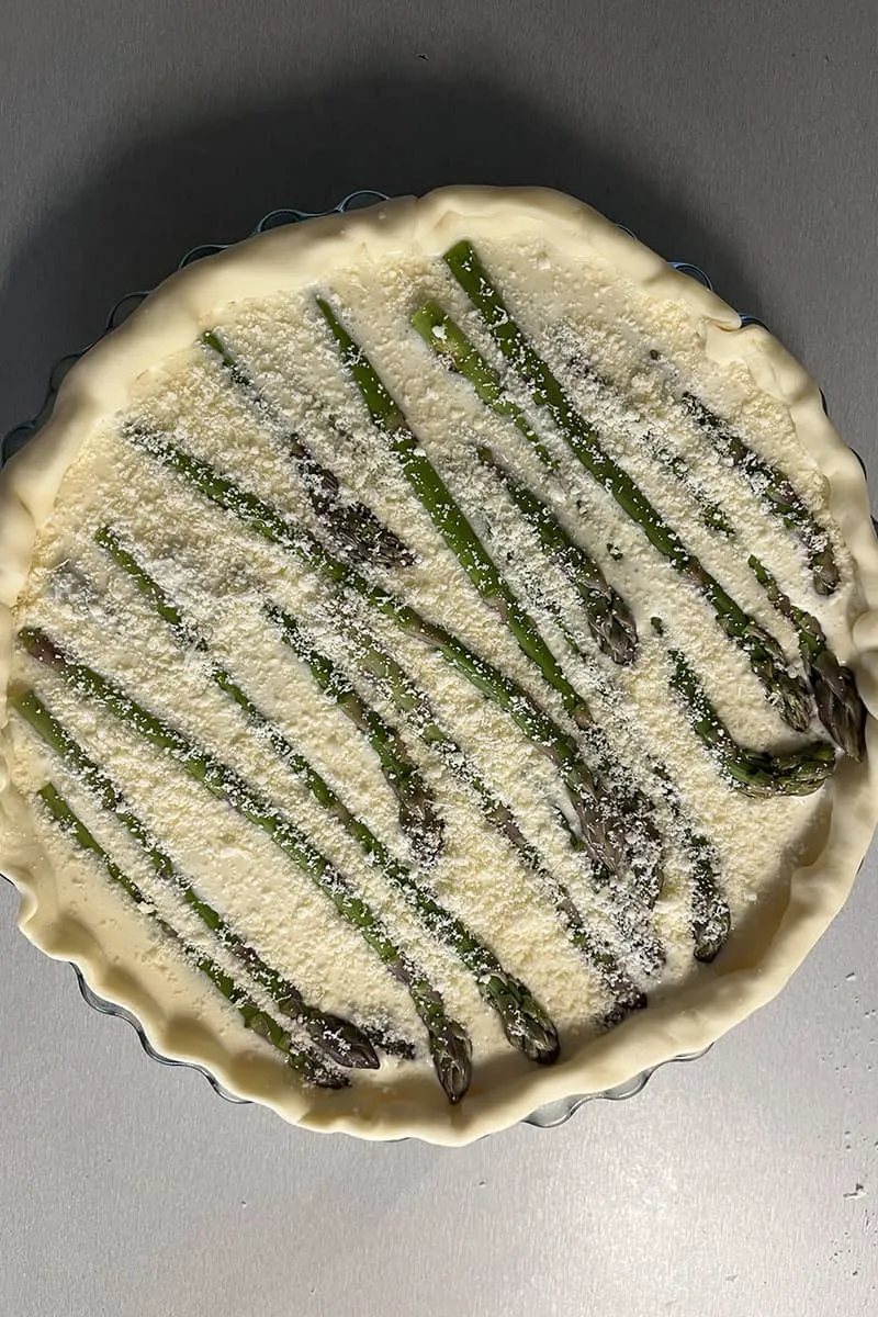 Quiche met groene asperges - stap 2