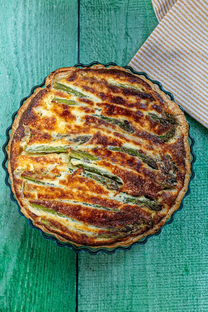 Quiche met groene asperges