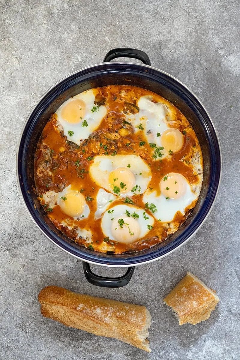 Shakshuka met kikkererwten
