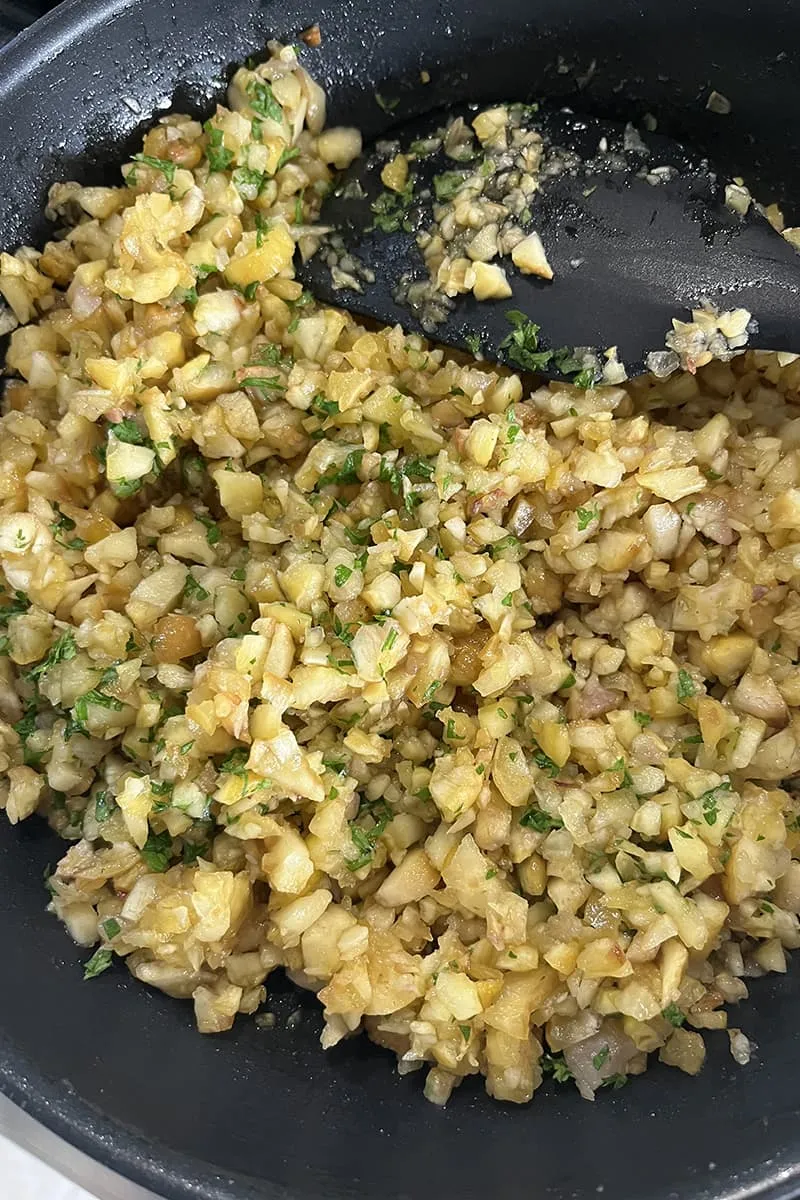 Aardappelkroketjes met kastanjes - stap 1