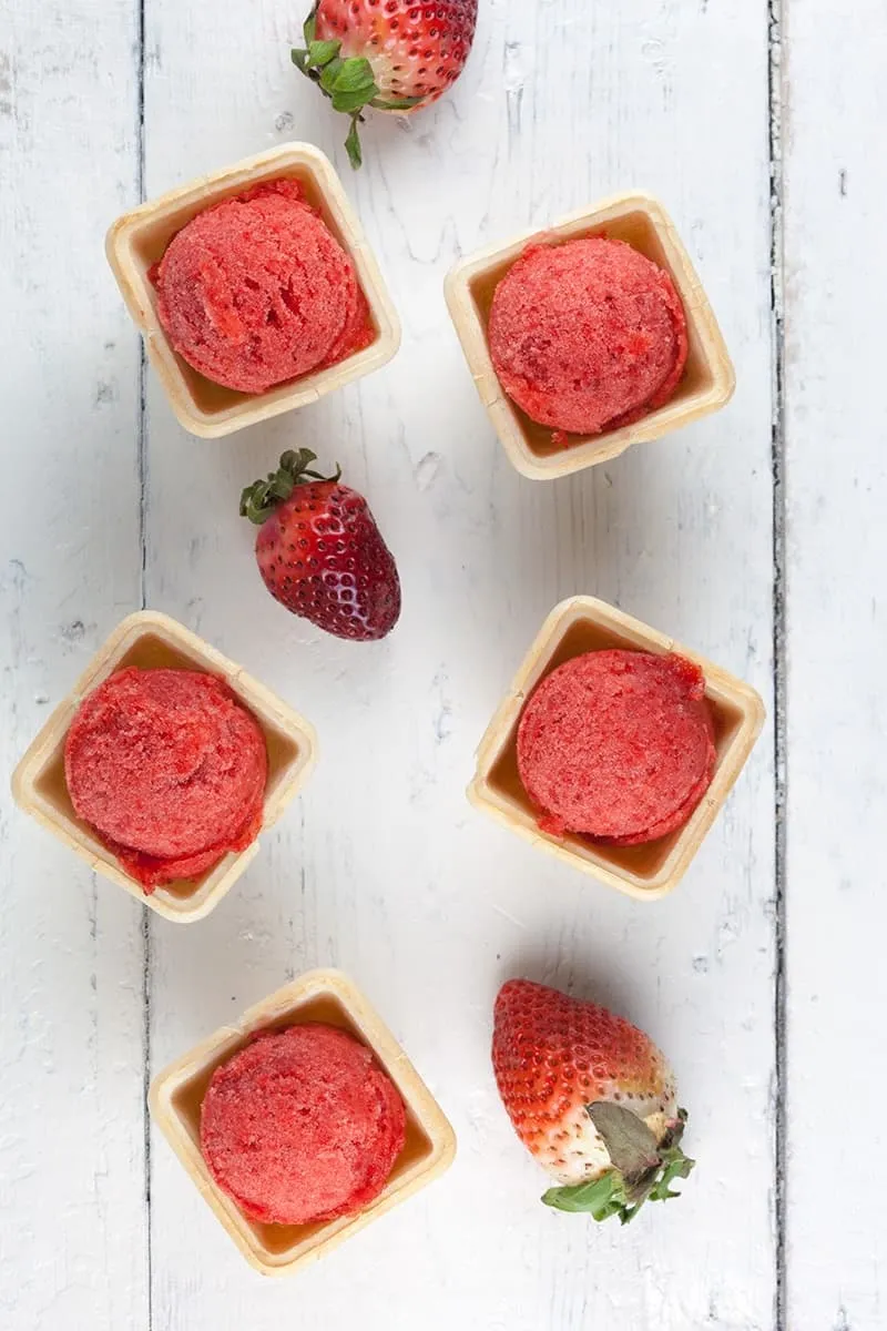 Aardbeiensorbet - super makkelijk recept