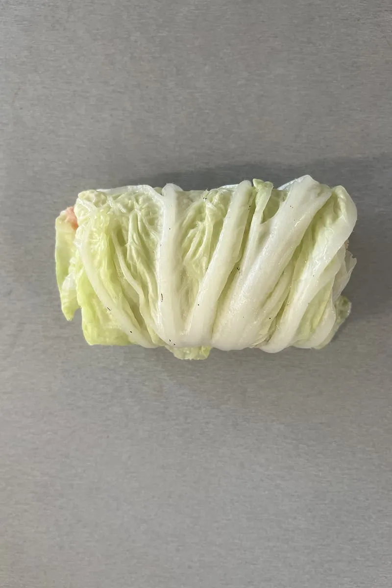 Chinese koolrolletjes met kalkoen voorbereiding - stap 2